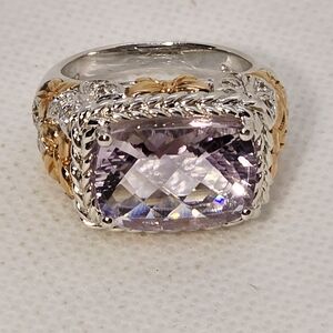 NWOT Rare Estate Victoria Wieck  Rose De France Amethyst Ring Size 6